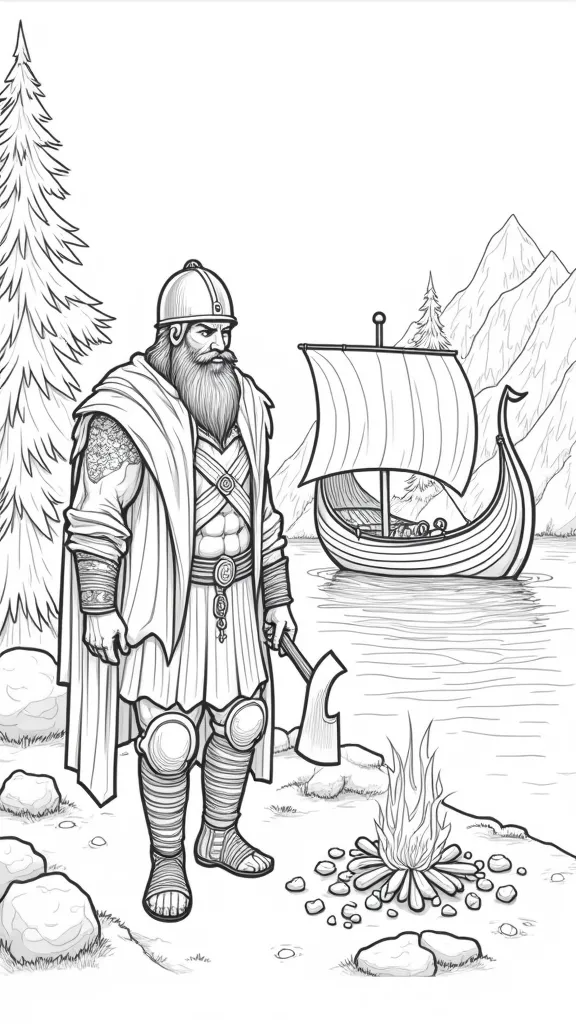 vikings coloring page